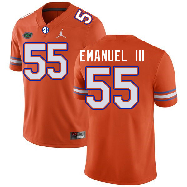 Florida Gators #55 Charles Emanuel III College Football Jerseys Stitched-Orange